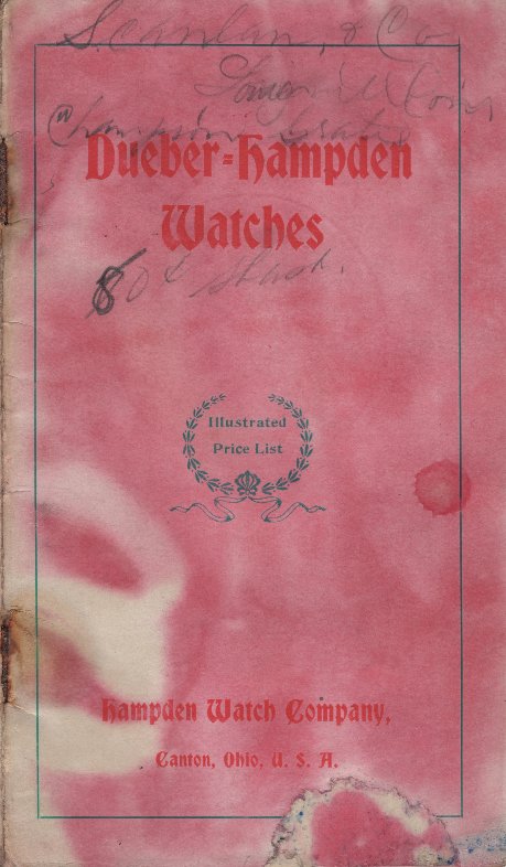 Dueber Hampden Watches: Illustrated Price List (c.1899) Cover Image