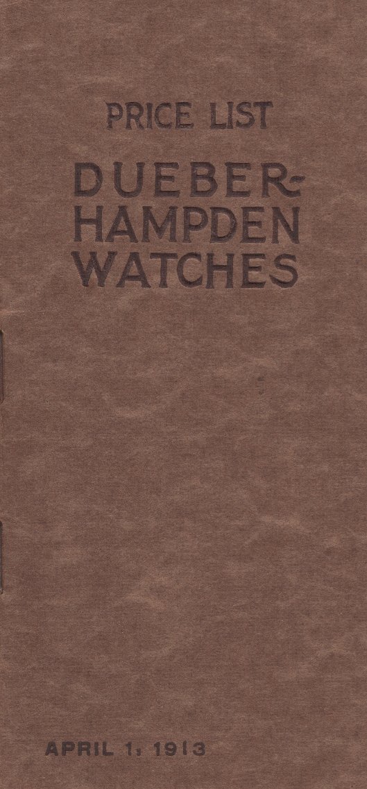 Dueber-Hampden Watches Price List (1913) Cover Image