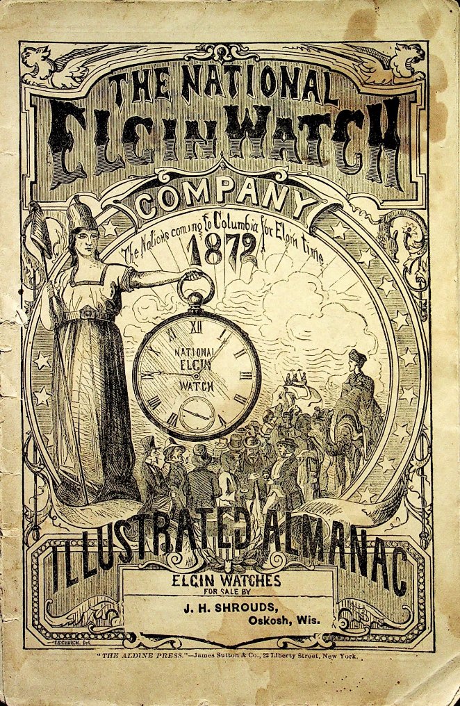 National Watch Co. Elgin Almanac 1872 Cover Image