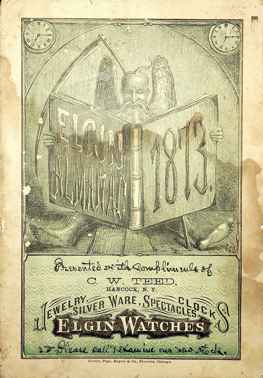 National Watch Co. Elgin Almanac 1873 Cover Image