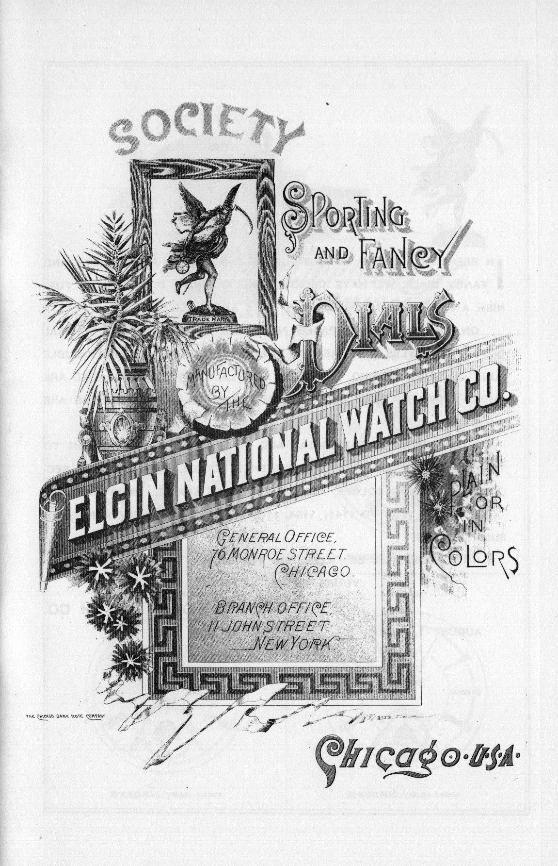 Society, Sporting & Fancy Dials Manufactured by the Elgin National Watch Co. Cover Image