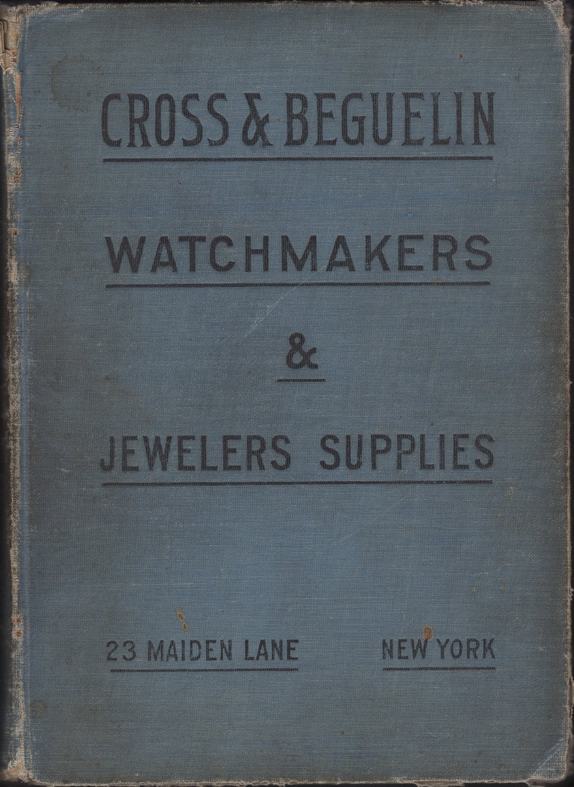 1910 Cross & Beguelin: Hamilton Parts Material Catalog Cover Image