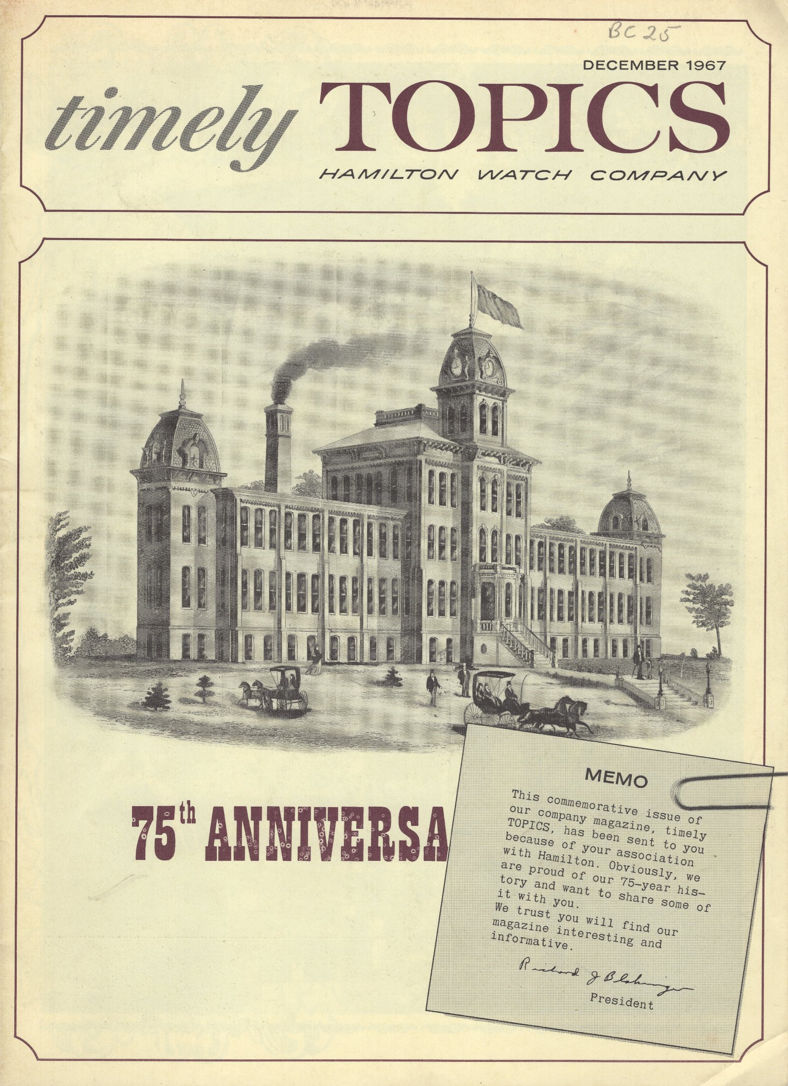 Timely Topics: 75th Anniversary Issue (December 1967) Cover Image