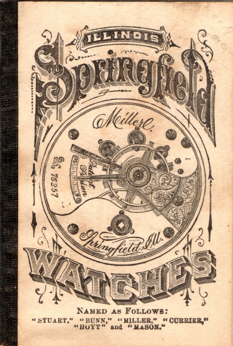 Illinois Springfield Watches Catalog (1875) Cover Image