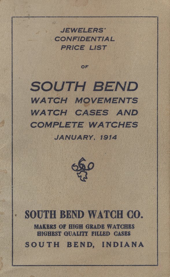 South Bend Watch Movements, Watch Cases, and Complete Watches (January 1914) Cover Image